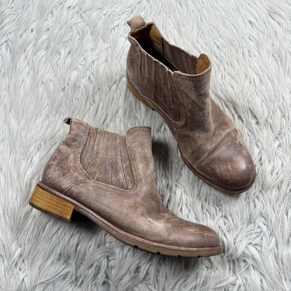 Sofft Women's 9.5 Brown Bellis III Distressed Leather Suede Ankle Boots Boho